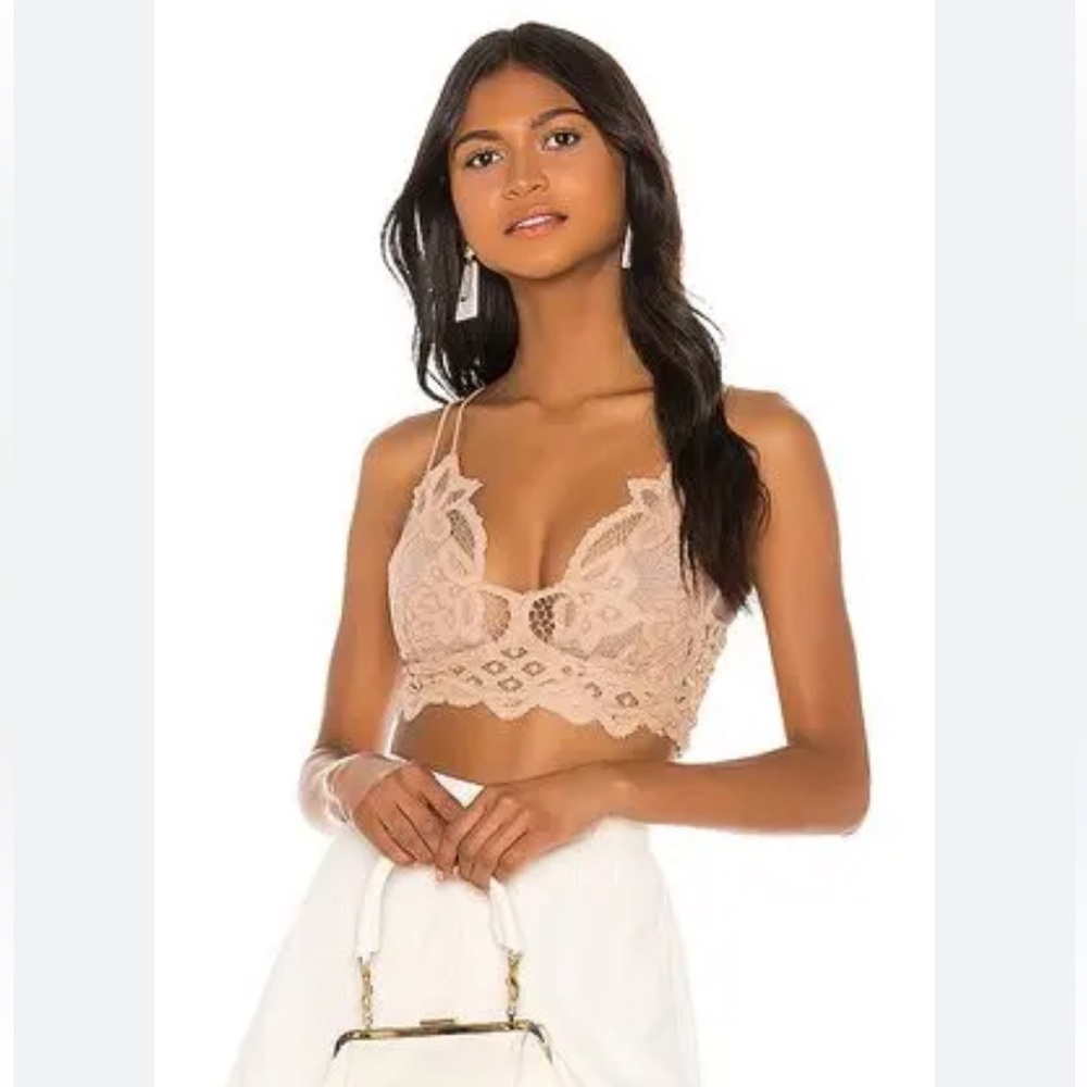 NWT Free People Adella Bralette in Nude